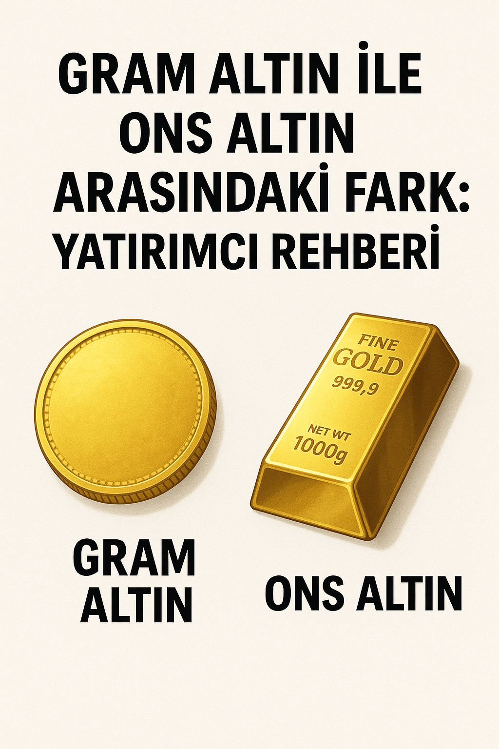 Gram altın ile ons altın arasındaki farkı anlatan yatırımcı rehberi görseli