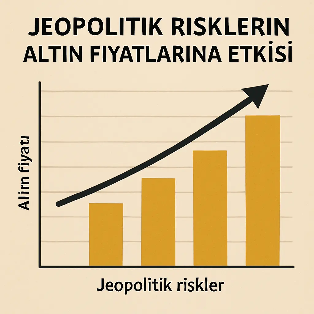 Jeopolitik Risk ve Altın İlişkisi Jeopolitik risklerin altın fiyatlarına etkisini gösteren grafik